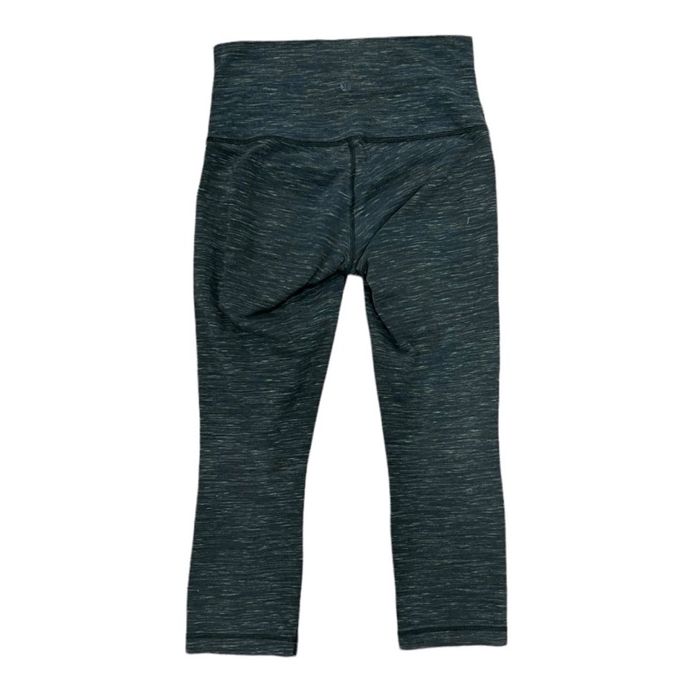 Lululemon Athletica Green Heather Leggings. Size 6. Crop